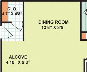 One Bedroom One Bath (1,093 Square Feet)